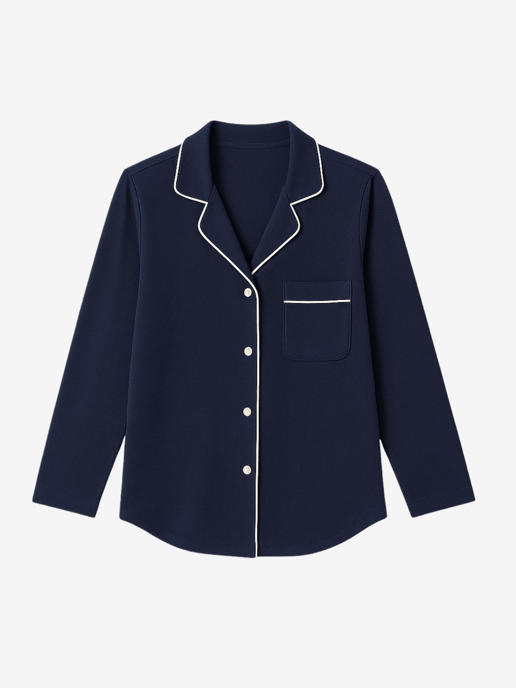 Women’s Long Sleeve Button Up Loungeware Pajama Shirt