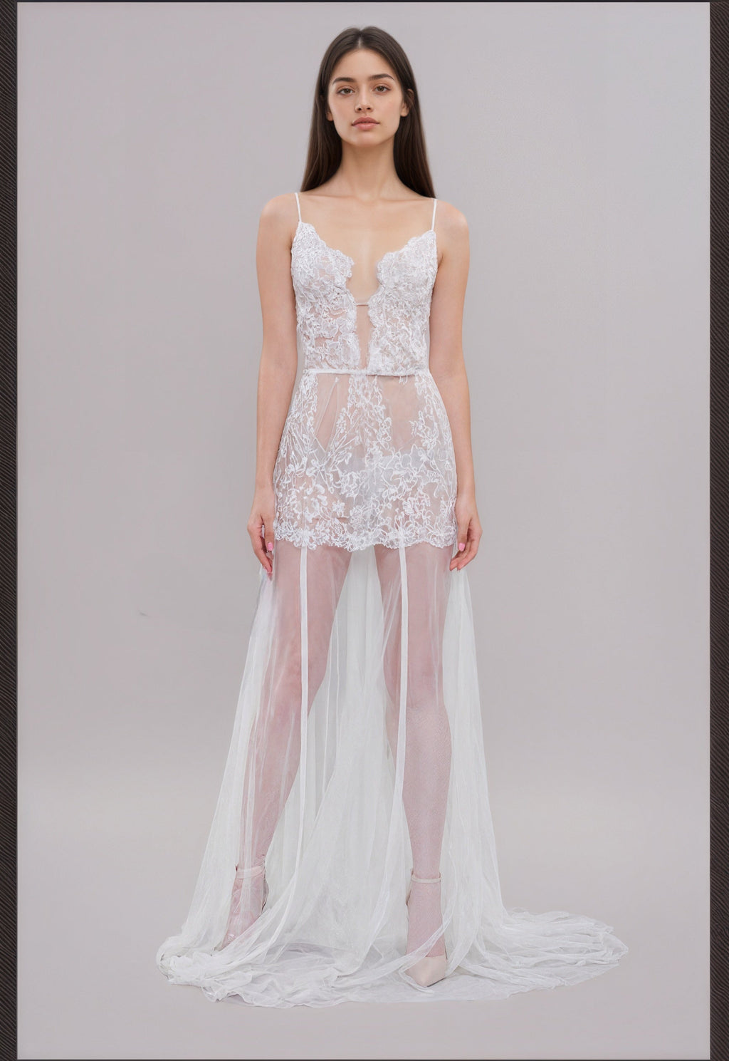 Long Robe Sheer Lingerie
