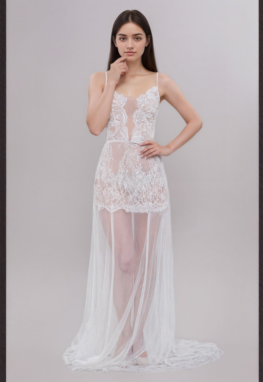 Long Robe Sheer Lingerie