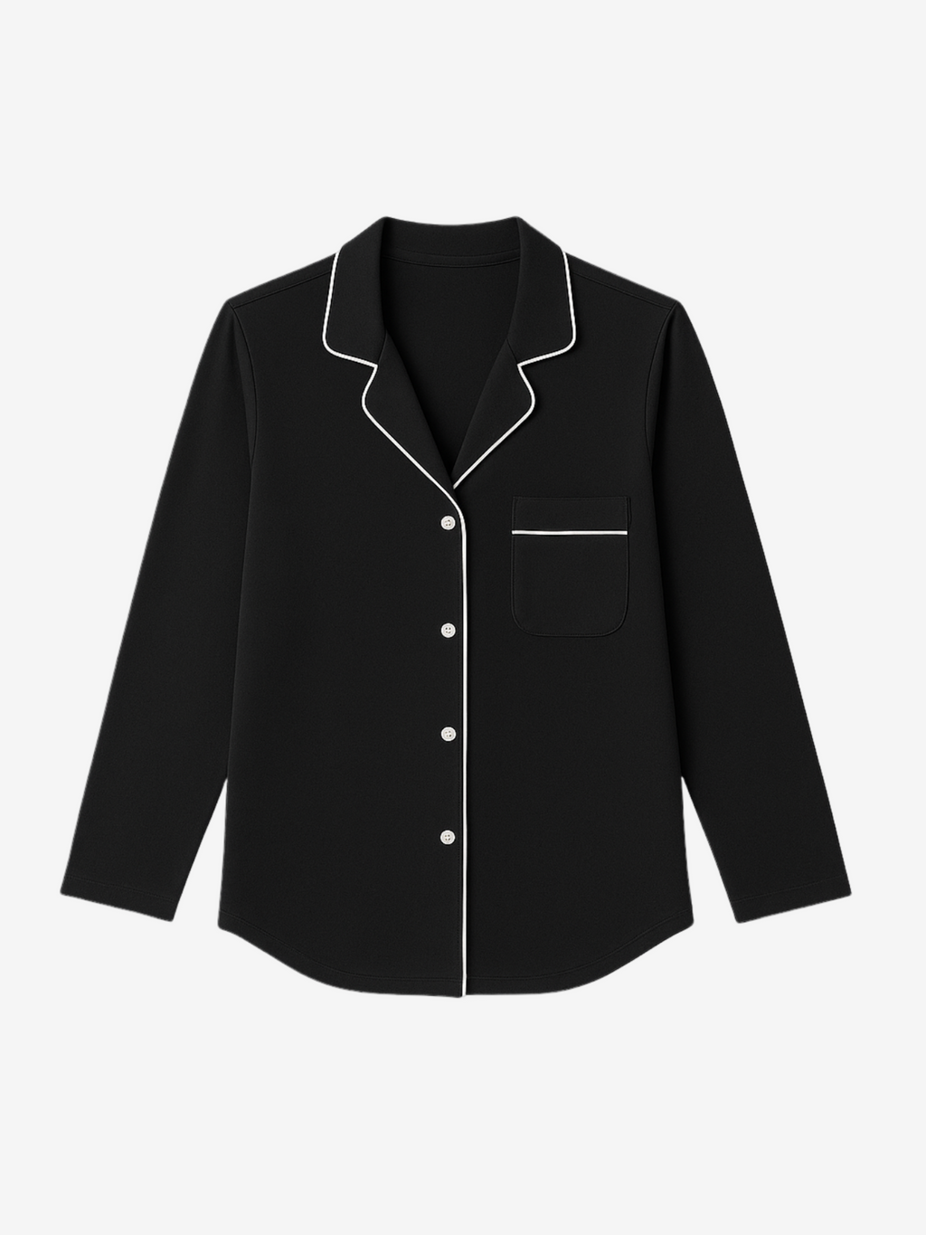 Women’s Long Sleeve Button Up Loungeware Pajama Shirt