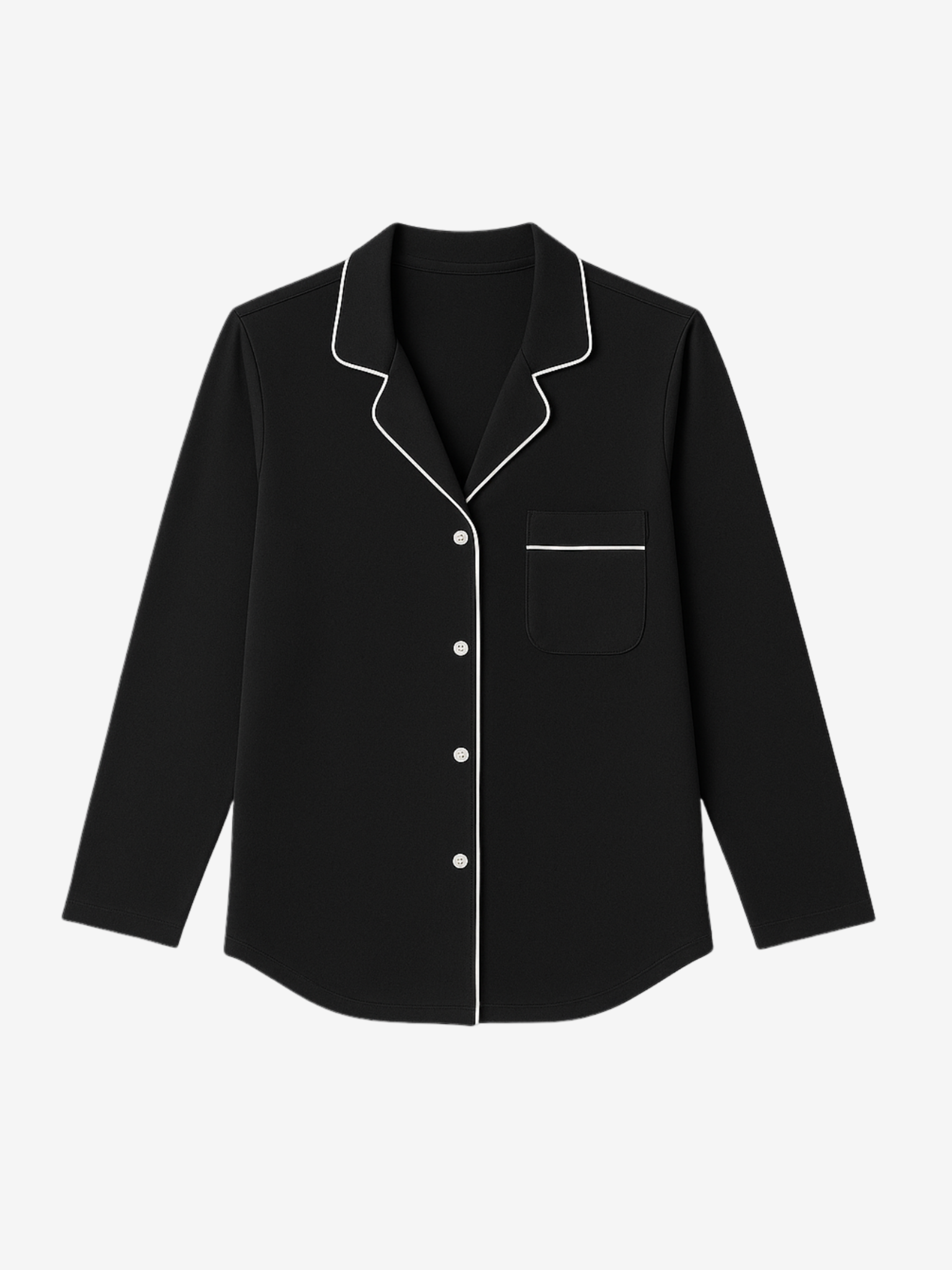 Women’s Long Sleeve Button Up Loungeware Pajama Shirt