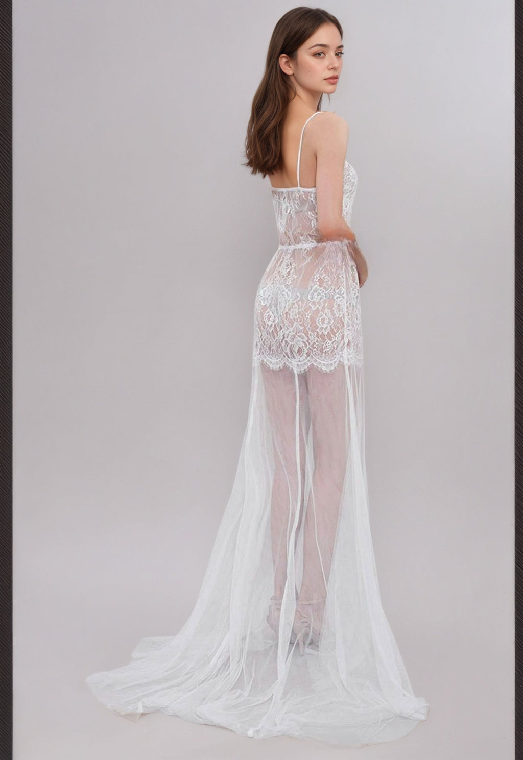 Long Robe Sheer Lingerie