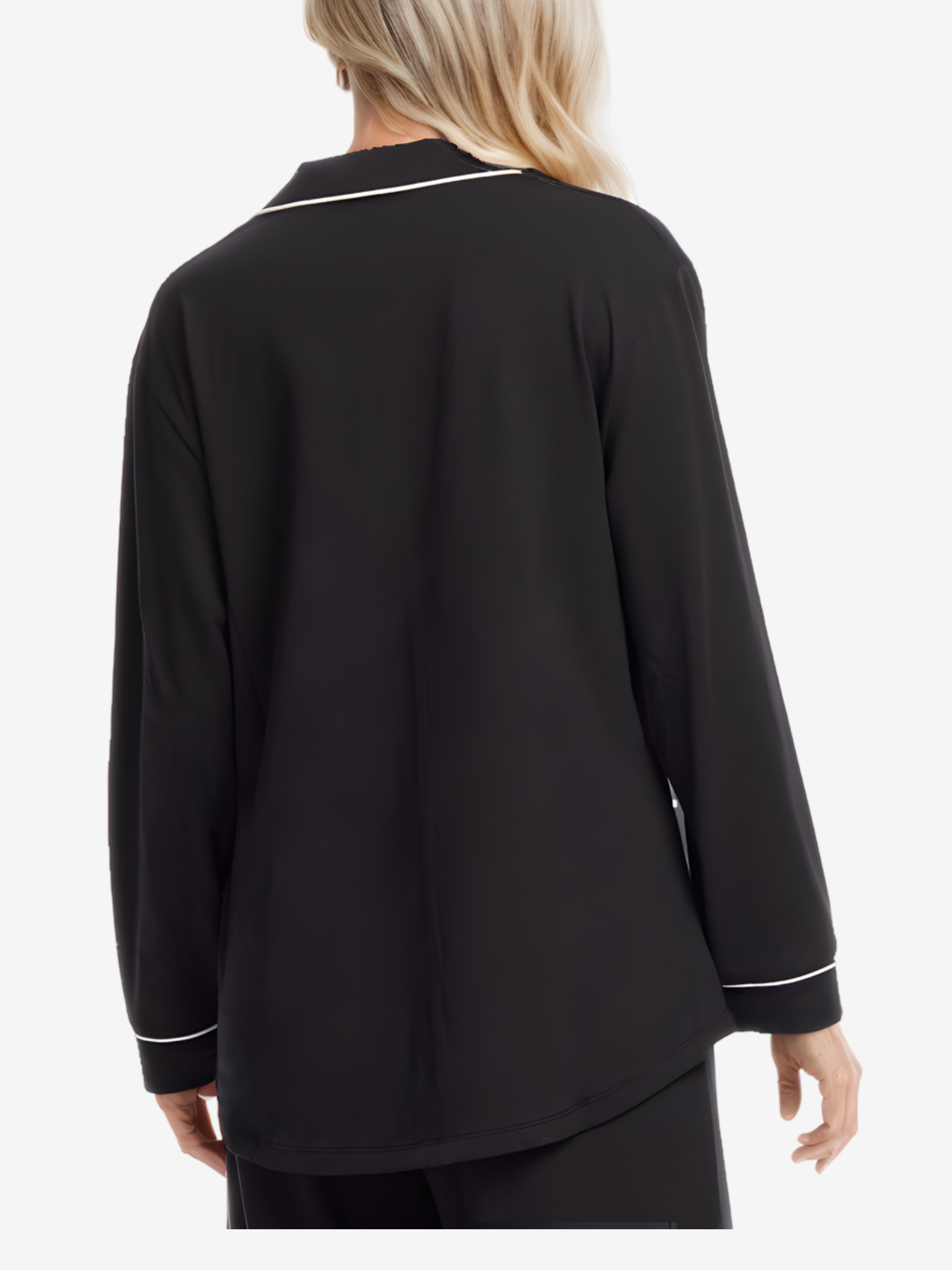 Women’s Long Sleeve Button Up Loungeware Pajama Shirt