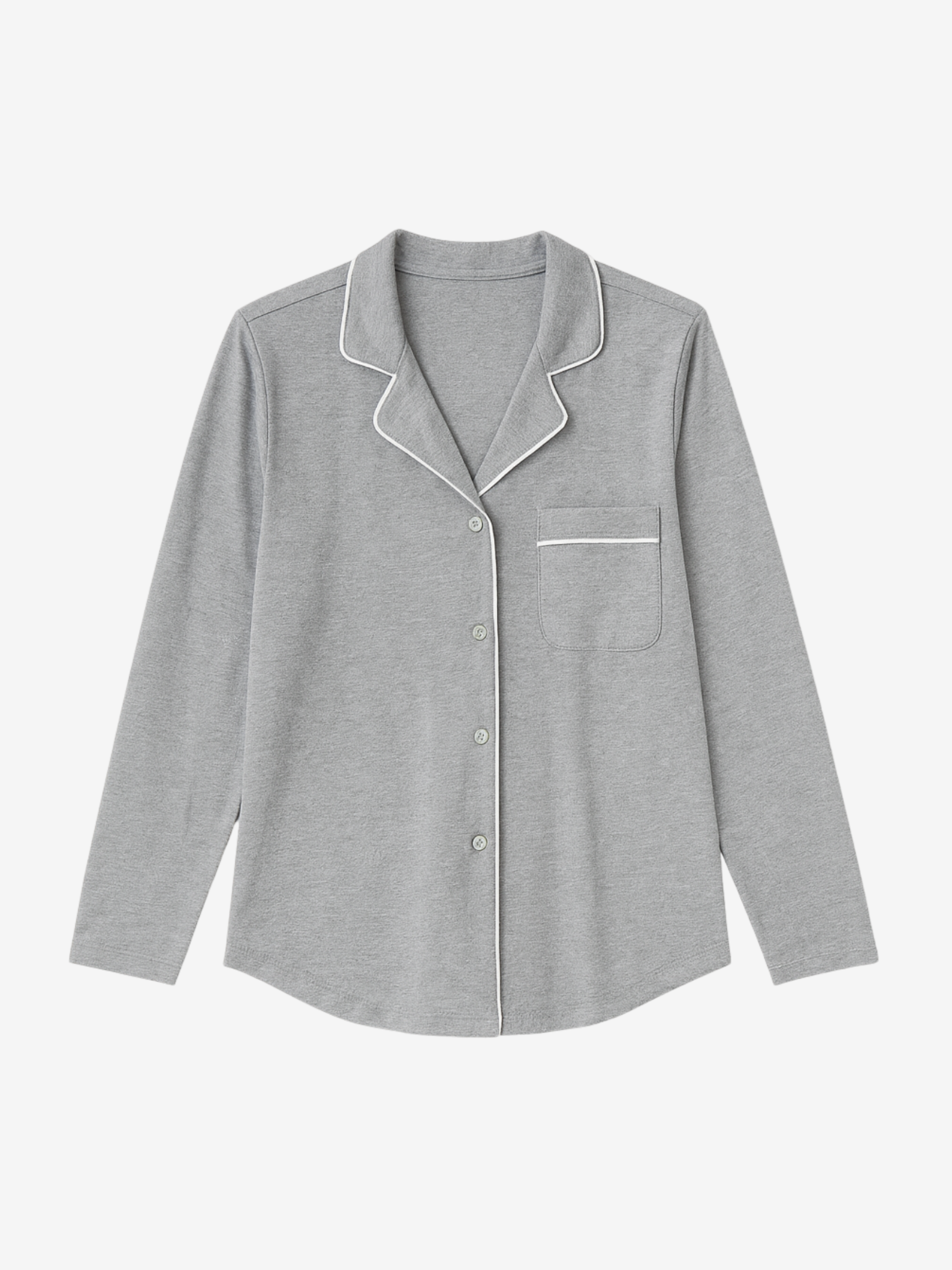 Women’s Long Sleeve Button Up Loungeware Pajama Shirt