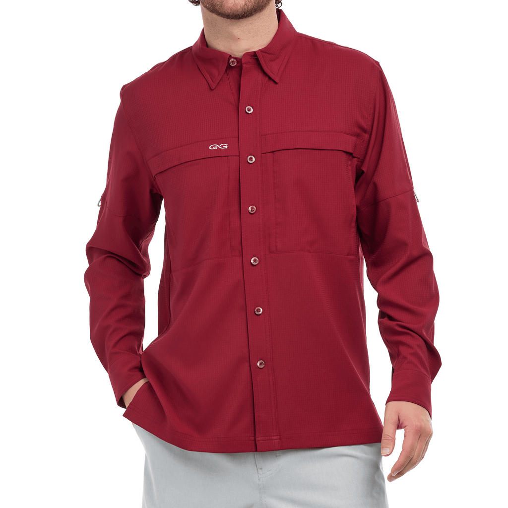 Men’s Oxford English Style Long Sleeve Dress Shirt