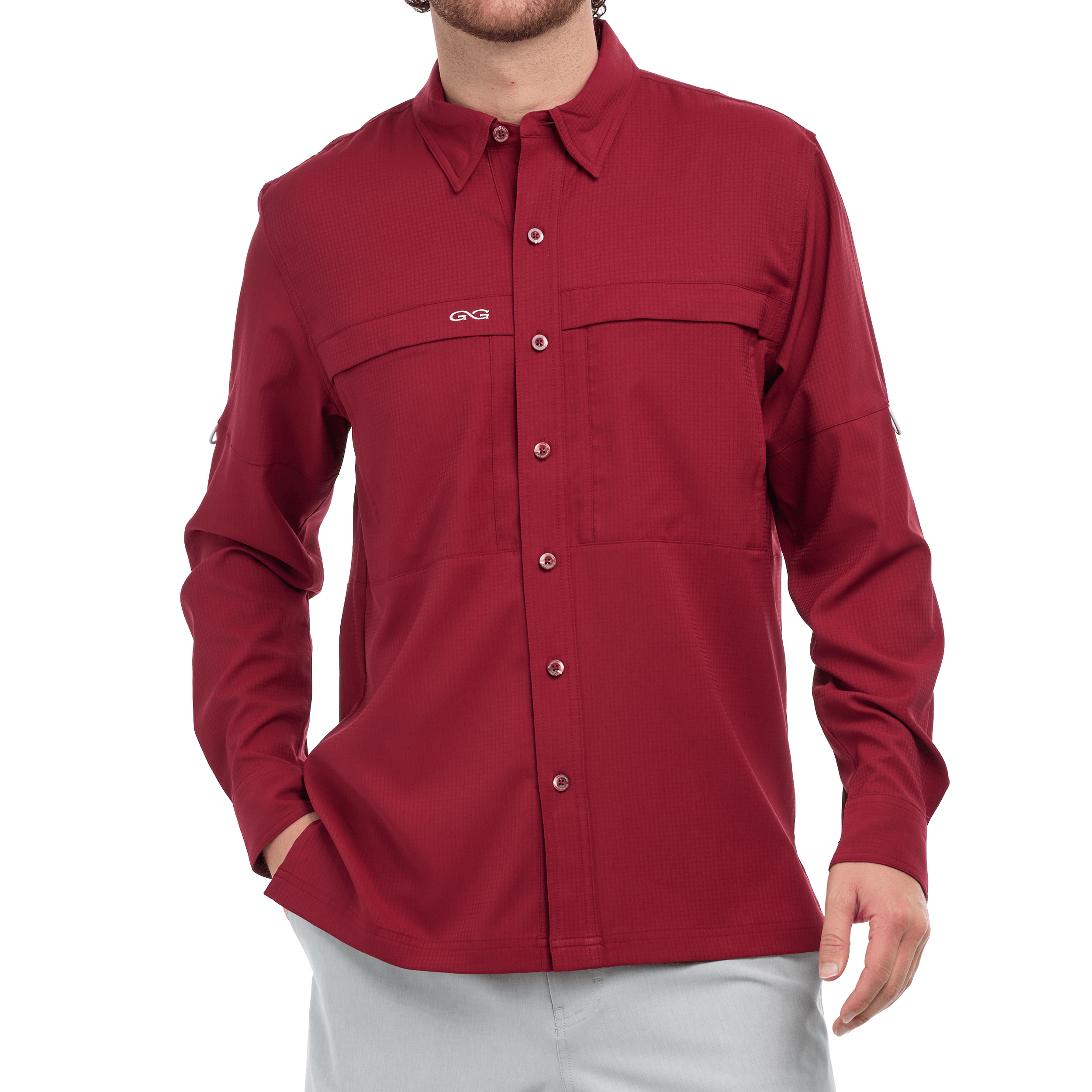 Men’s Oxford English Style Long Sleeve Dress Shirt