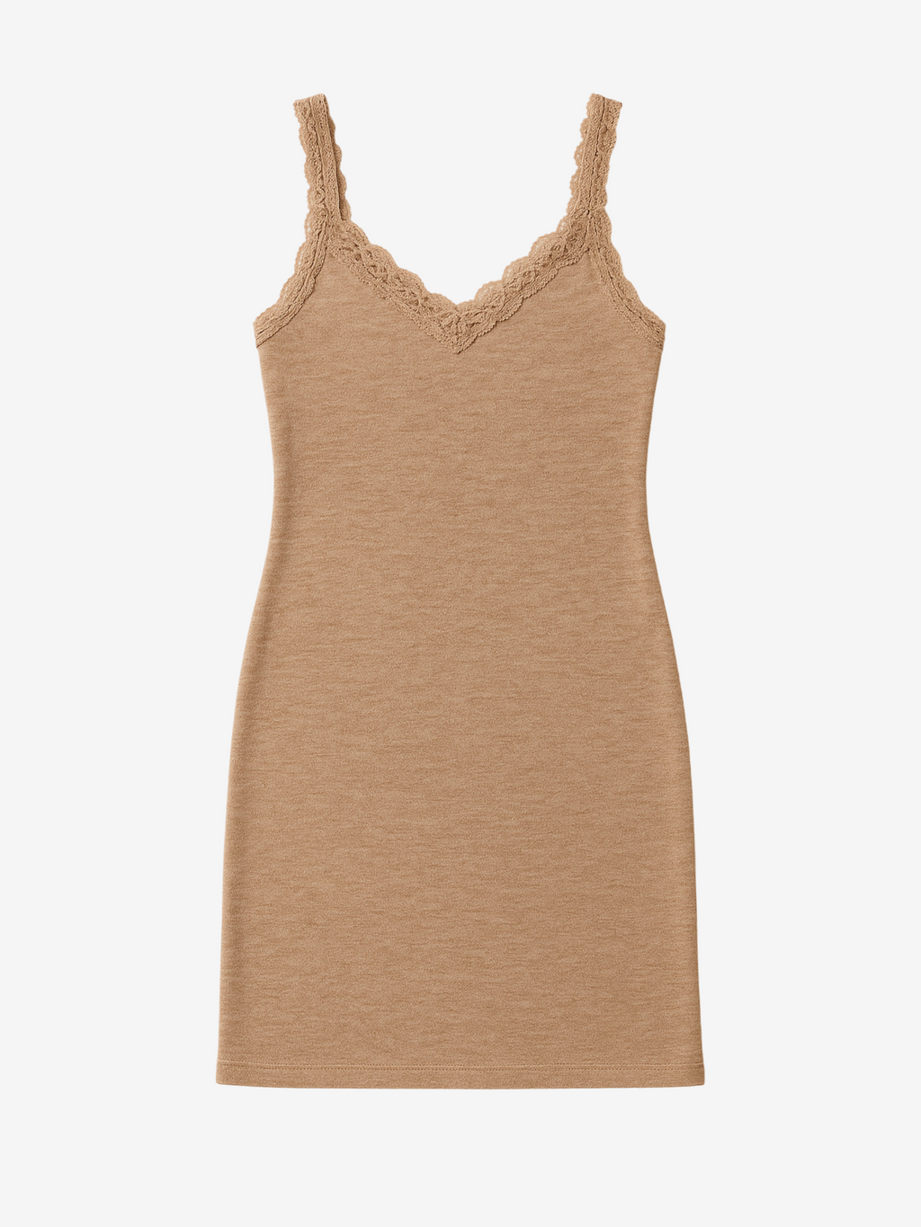 Long Nude Non-Sheer Camisole Nightgown Undergarment Dress