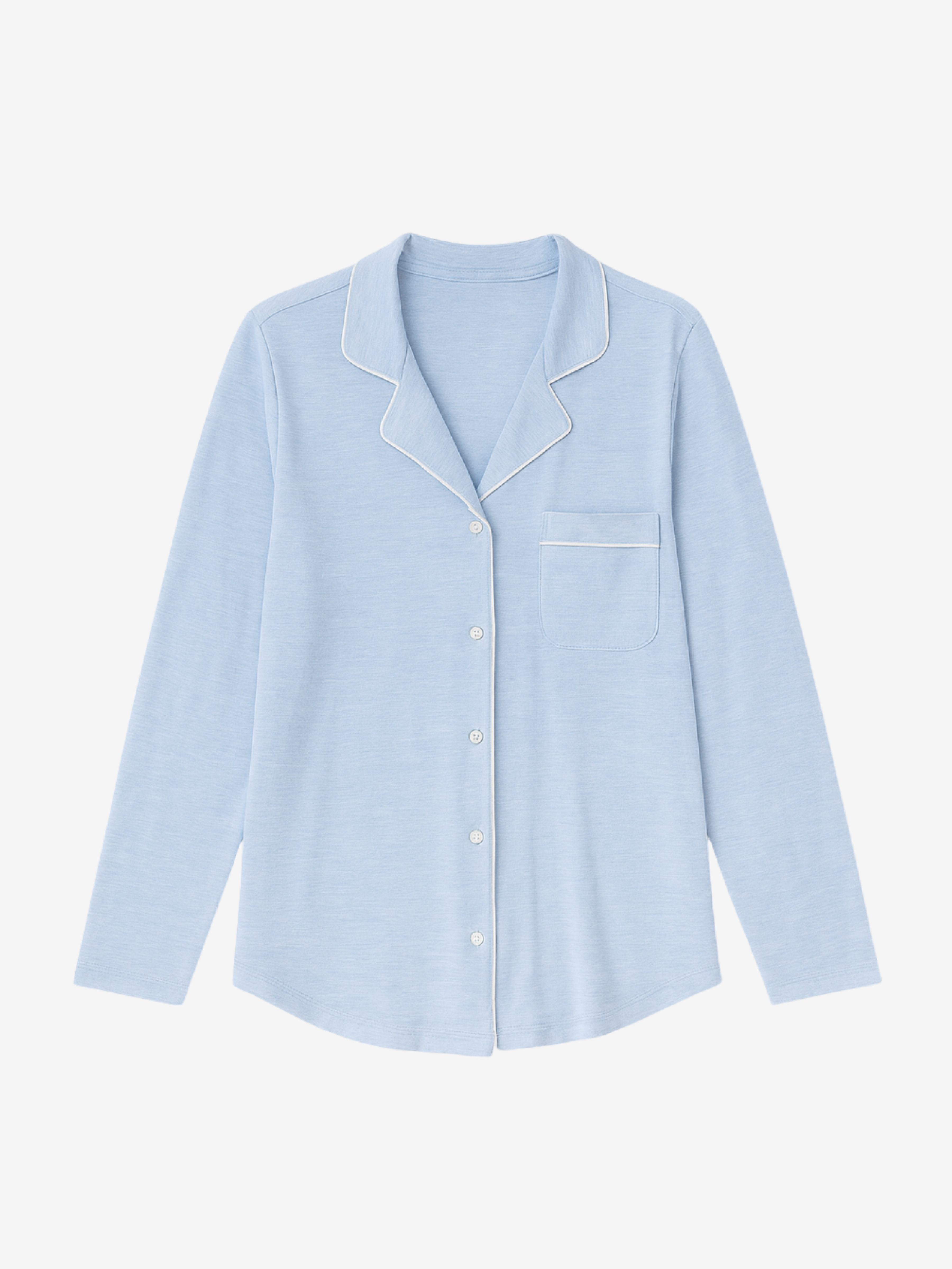 Women’s Long Sleeve Button Up Loungeware Pajama Shirt