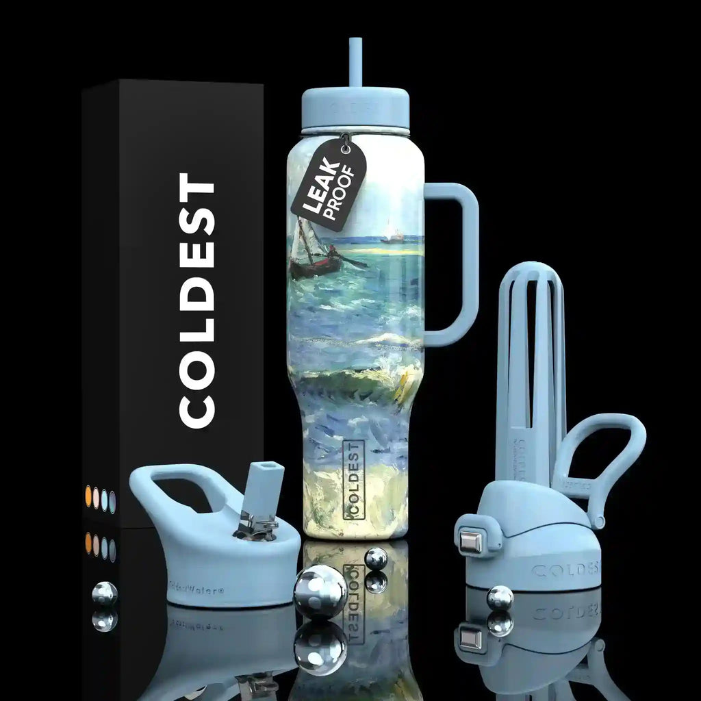 COLDEST PINK STAINLESS STEEL WATER BOTTLE 5 PIECE SET