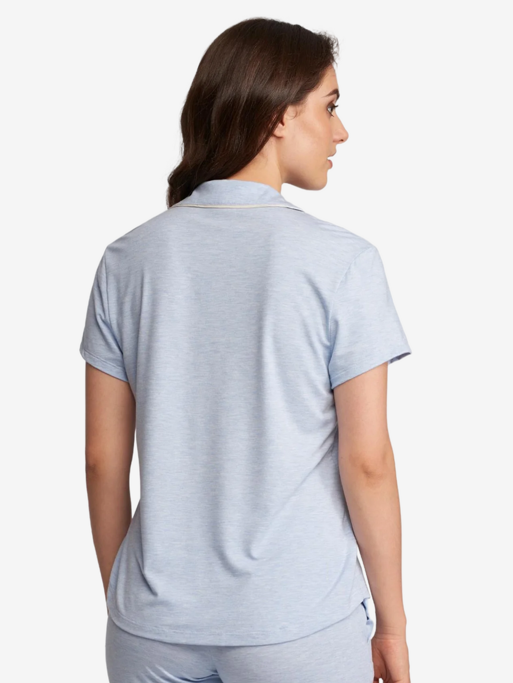 Women’s Short Sleeve Button-Up Lounge-ware Pajama Shirt