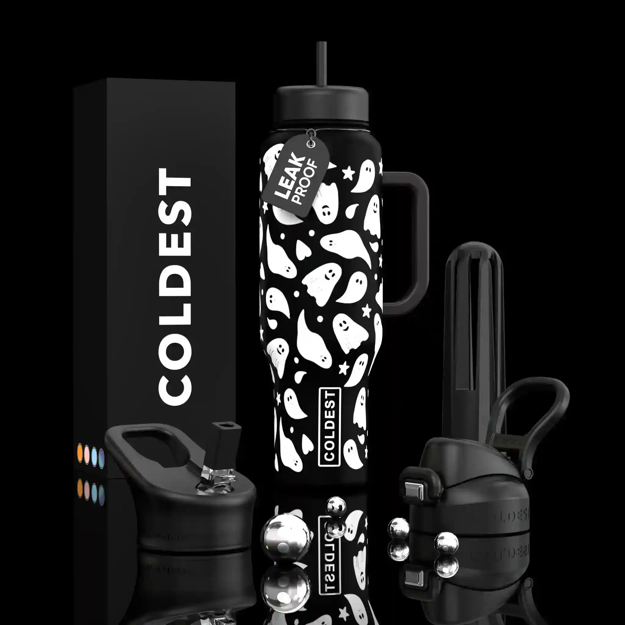 COLDEST PINK STAINLESS STEEL WATER BOTTLE 5 PIECE SET
