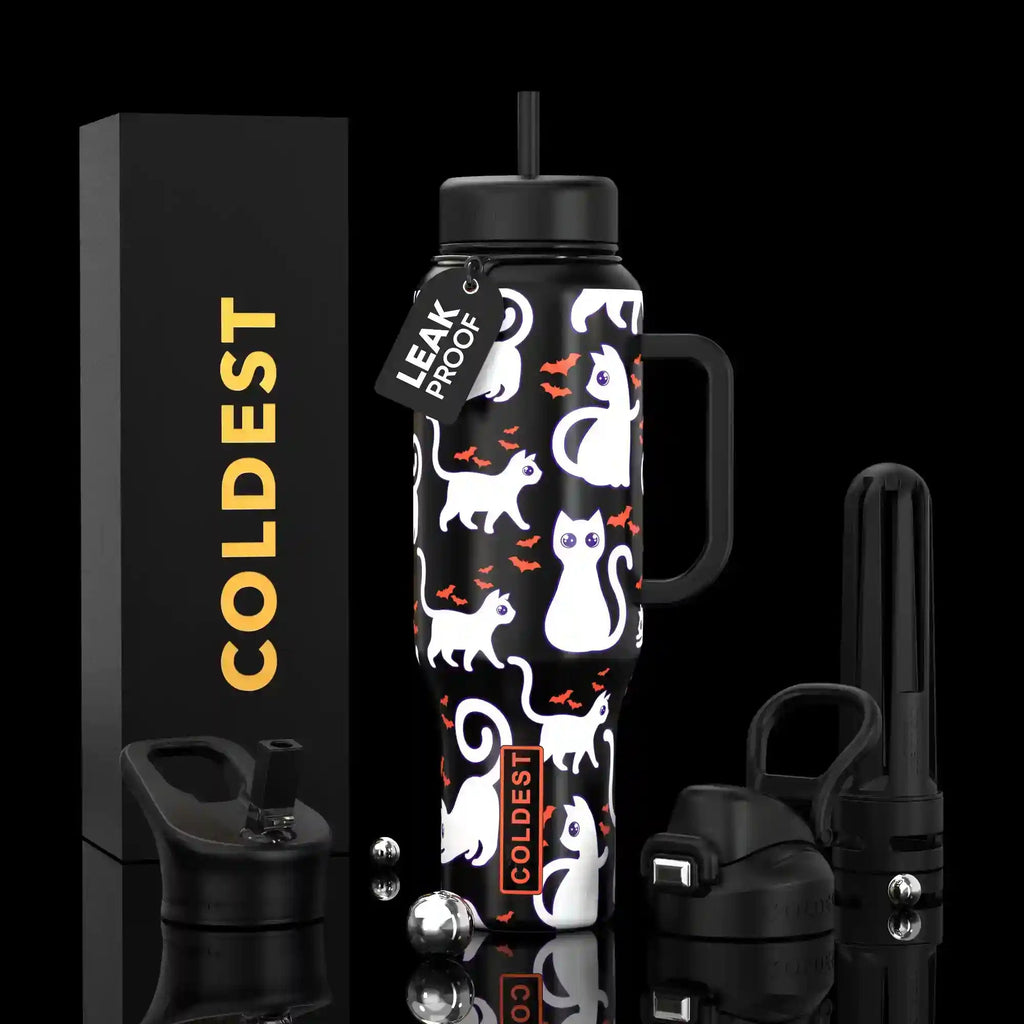 COLDEST PINK STAINLESS STEEL WATER BOTTLE 5 PIECE SET