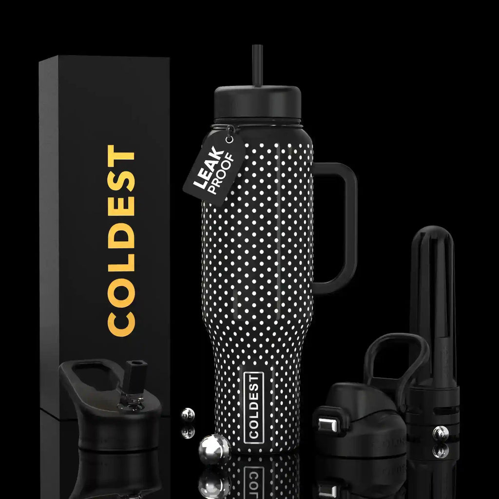 COLDEST PINK STAINLESS STEEL WATER BOTTLE 5 PIECE SET