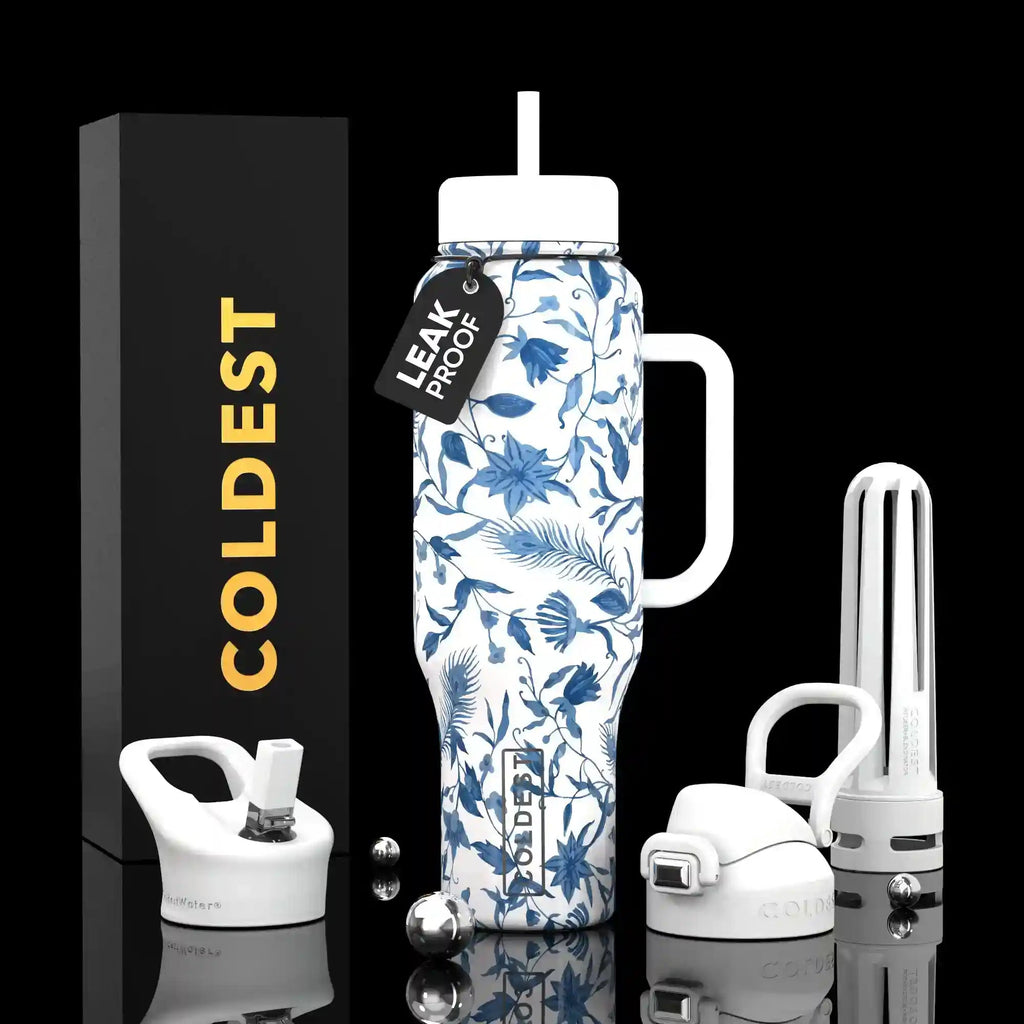 COLDEST PINK STAINLESS STEEL WATER BOTTLE 5 PIECE SET