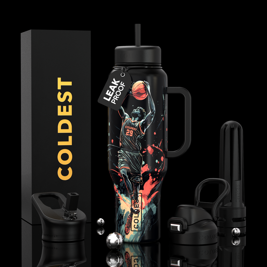 COLDEST PINK STAINLESS STEEL WATER BOTTLE 5 PIECE SET