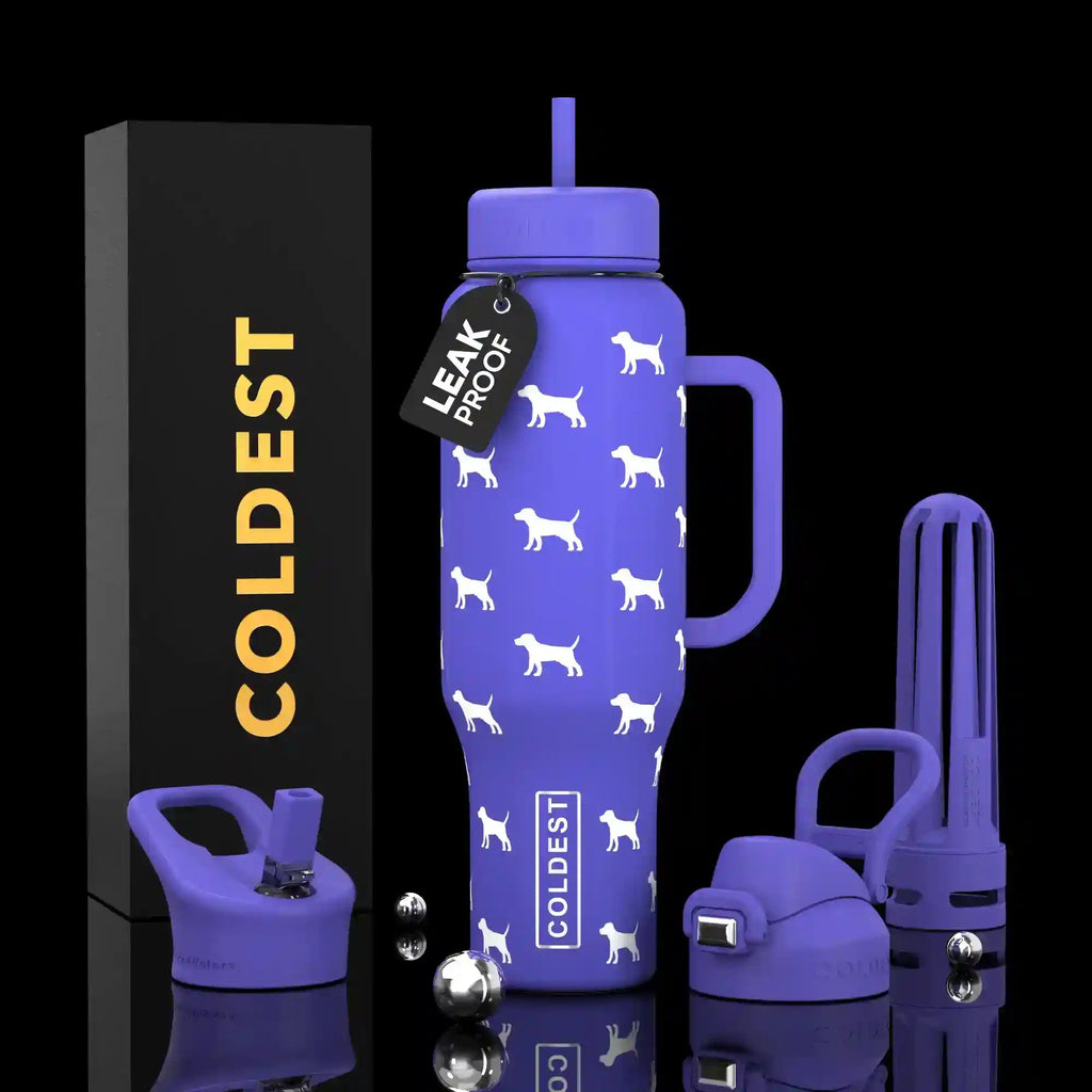 COLDEST PINK STAINLESS STEEL WATER BOTTLE 5 PIECE SET