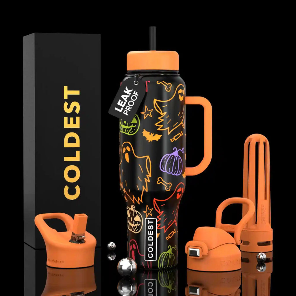 COLDEST PINK STAINLESS STEEL WATER BOTTLE 5 PIECE SET