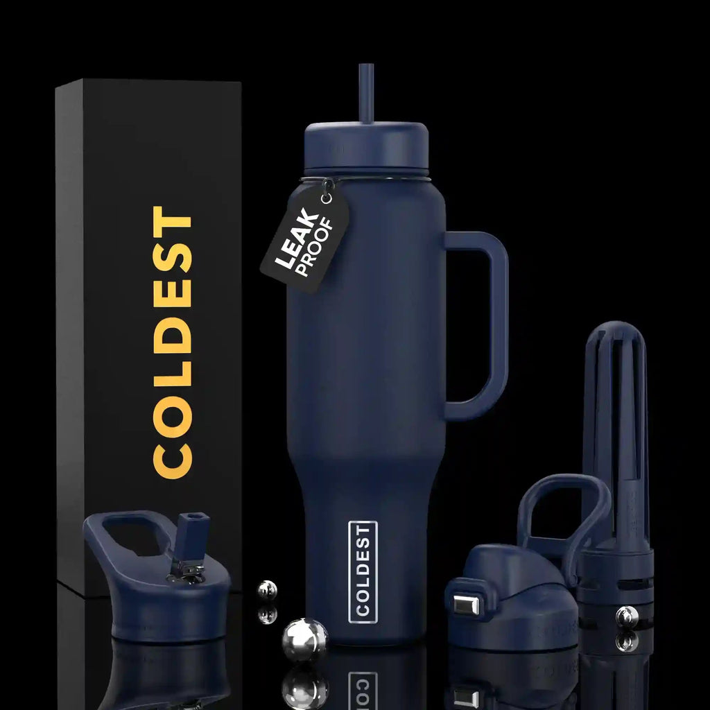 COLDEST PINK STAINLESS STEEL WATER BOTTLE 5 PIECE SET