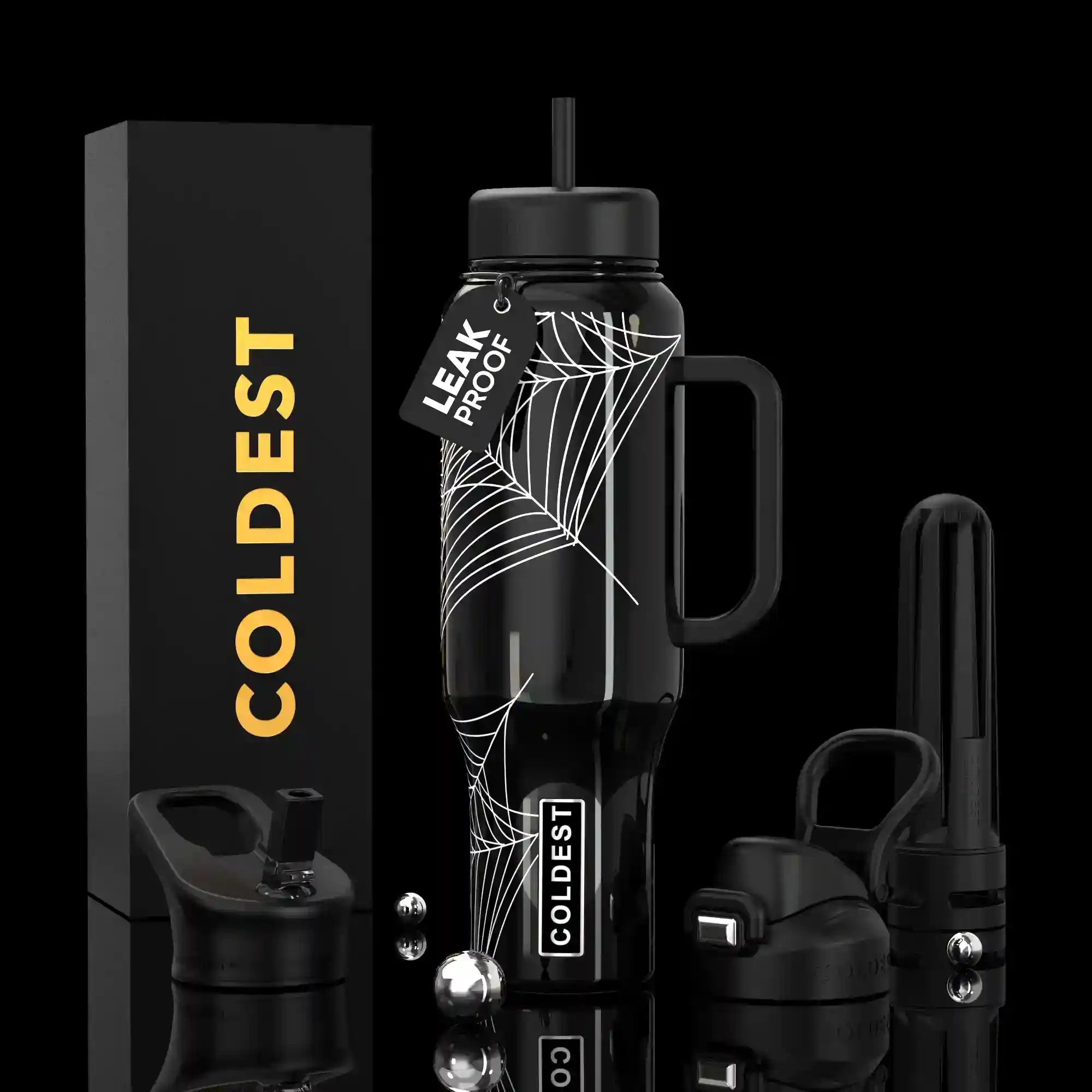 COLDEST PINK STAINLESS STEEL WATER BOTTLE 5 PIECE SET