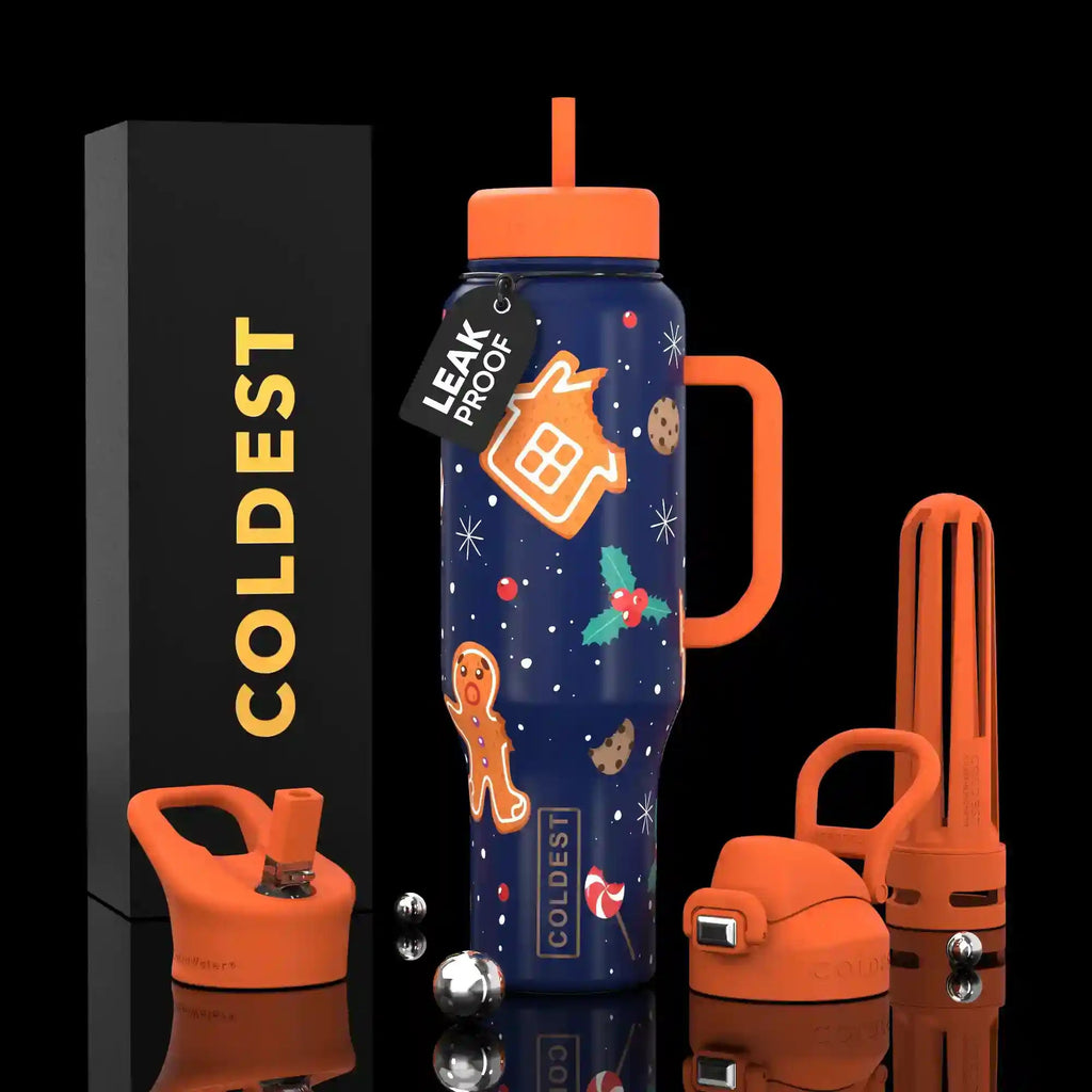 COLDEST PINK STAINLESS STEEL WATER BOTTLE 5 PIECE SET