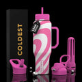 COLDEST PINK STAINLESS STEEL WATER BOTTLE 5 PIECE SET