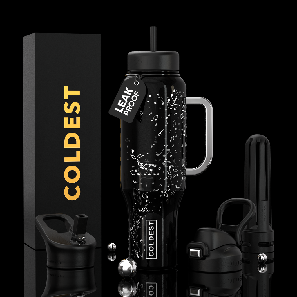 COLDEST PINK STAINLESS STEEL WATER BOTTLE 5 PIECE SET