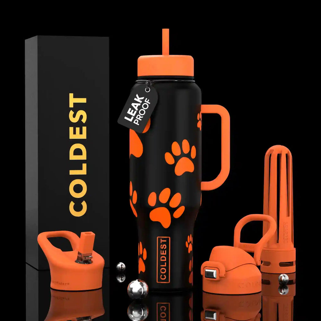 COLDEST PINK STAINLESS STEEL WATER BOTTLE 5 PIECE SET