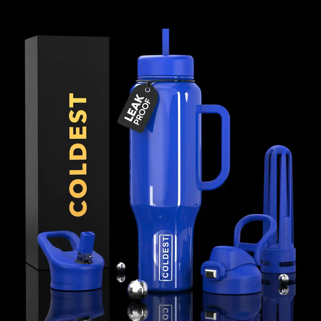 COLDEST PINK STAINLESS STEEL WATER BOTTLE 5 PIECE SET