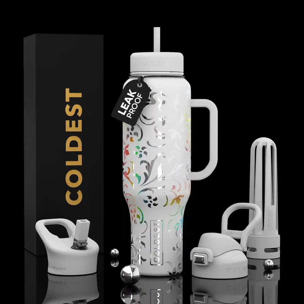 COLDEST PINK STAINLESS STEEL WATER BOTTLE 5 PIECE SET