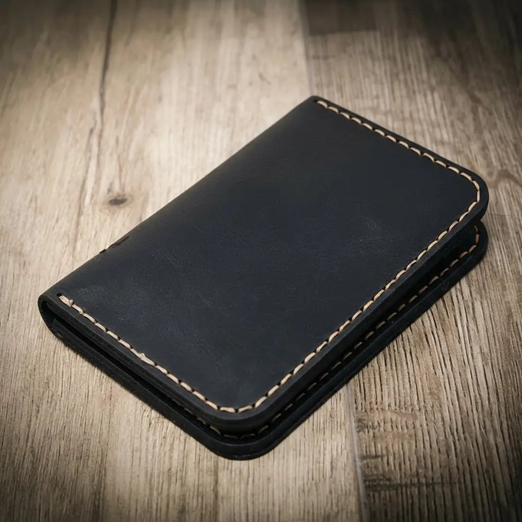 Vertical Real Leather Wallet