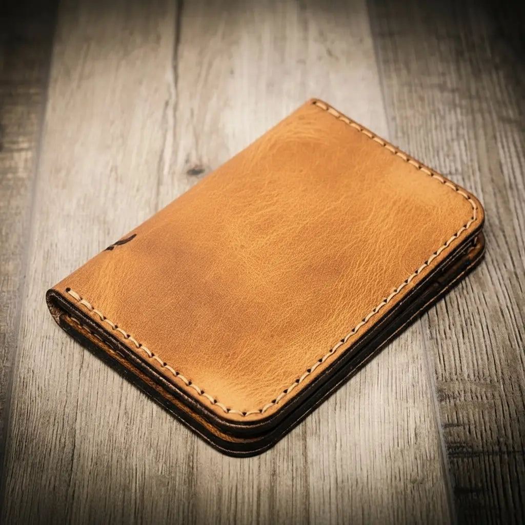 Vertical Real Leather Wallet