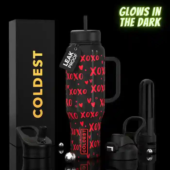 COLDEST PINK STAINLESS STEEL WATER BOTTLE 5 PIECE SET