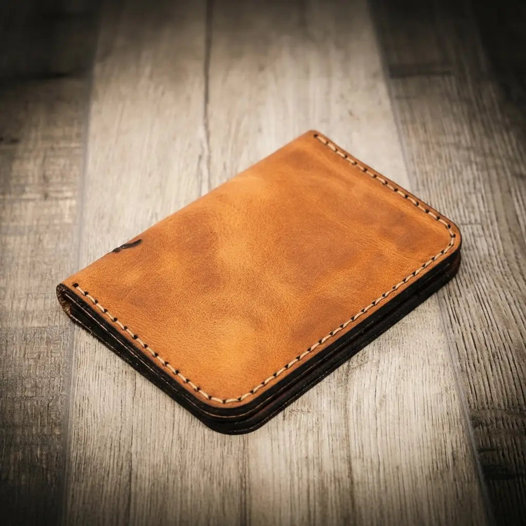 Vertical Real Leather Wallet