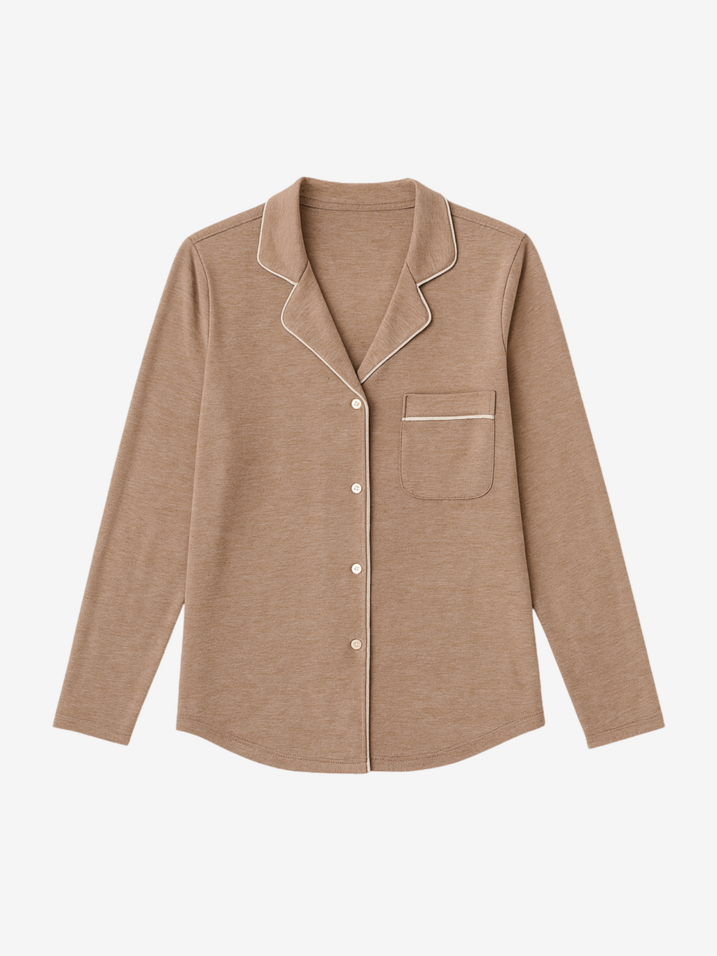 Women’s Long Sleeve Button Up Loungeware Pajama Shirt