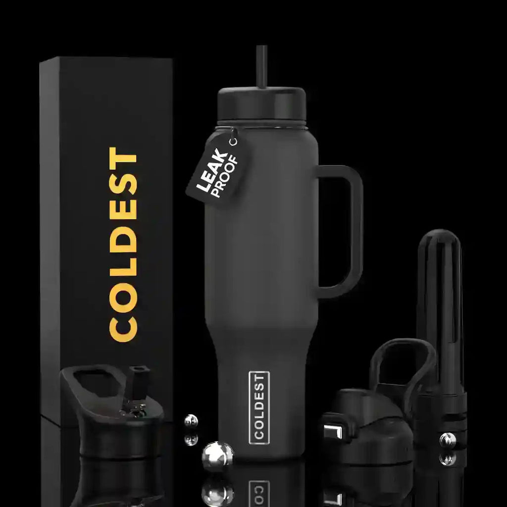 COLDEST PINK STAINLESS STEEL WATER BOTTLE 5 PIECE SET