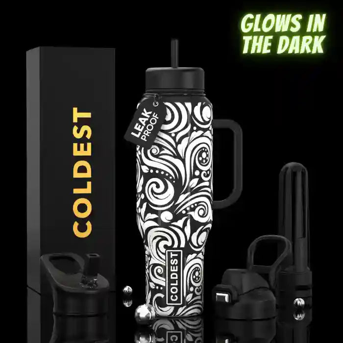 COLDEST PINK STAINLESS STEEL WATER BOTTLE 5 PIECE SET