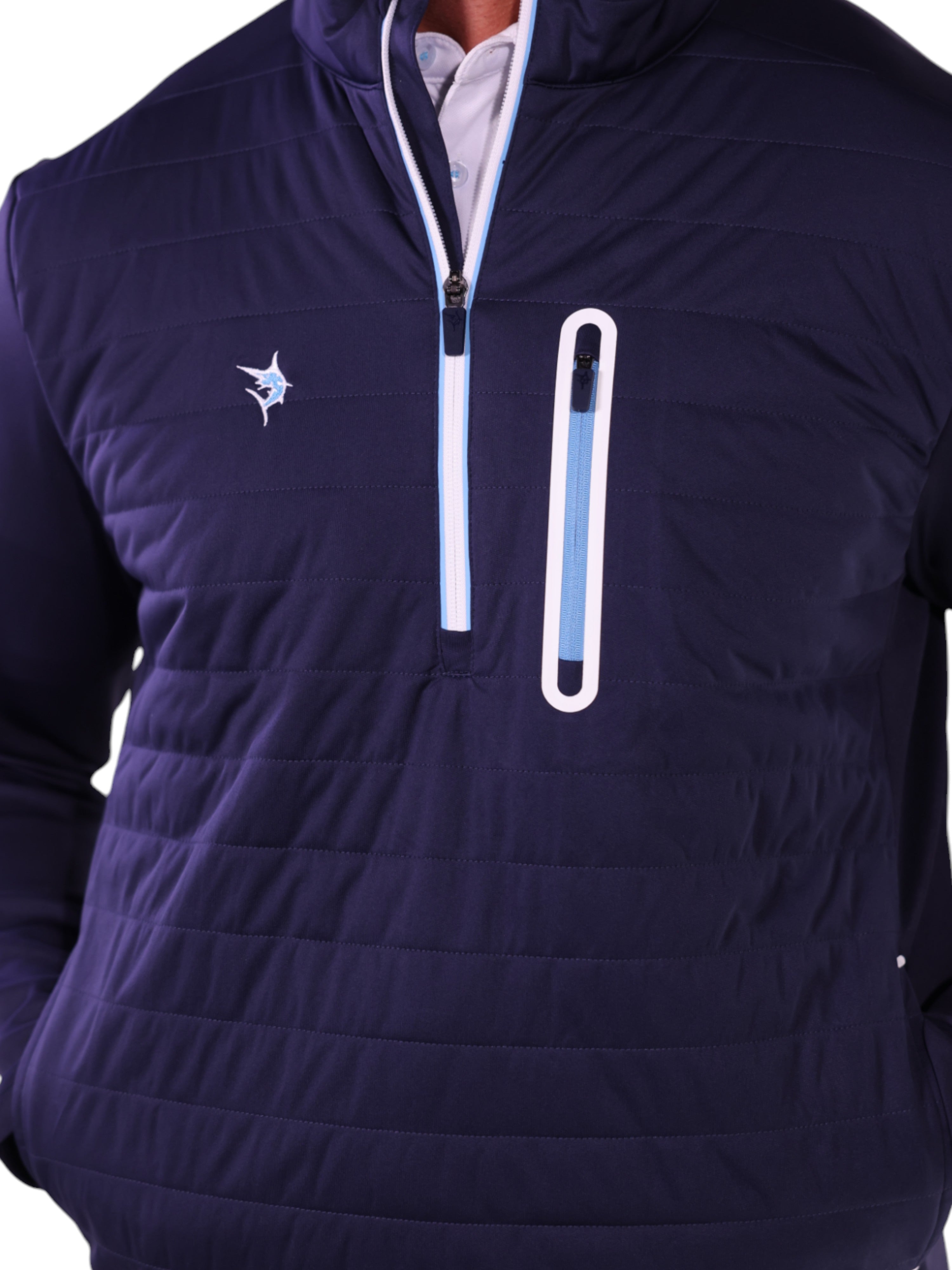 The Hamptons- Long Sleeve Embroidery Classic 3/4 Zip Pullover Men’s Sweater Weather Collection
