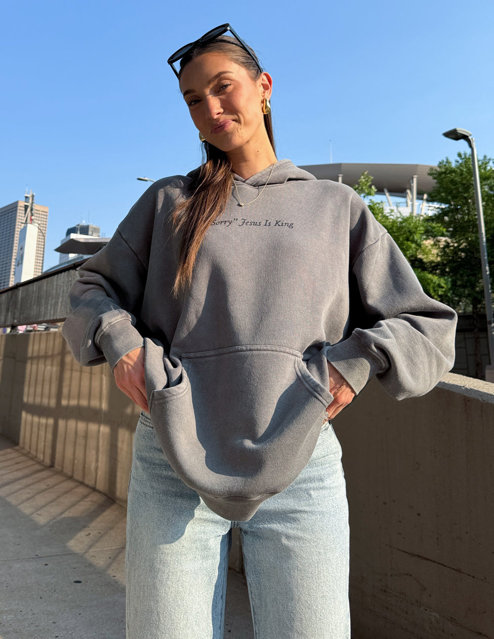 Long Sleeve “Jesus is King” Hoodie Sweatshirt