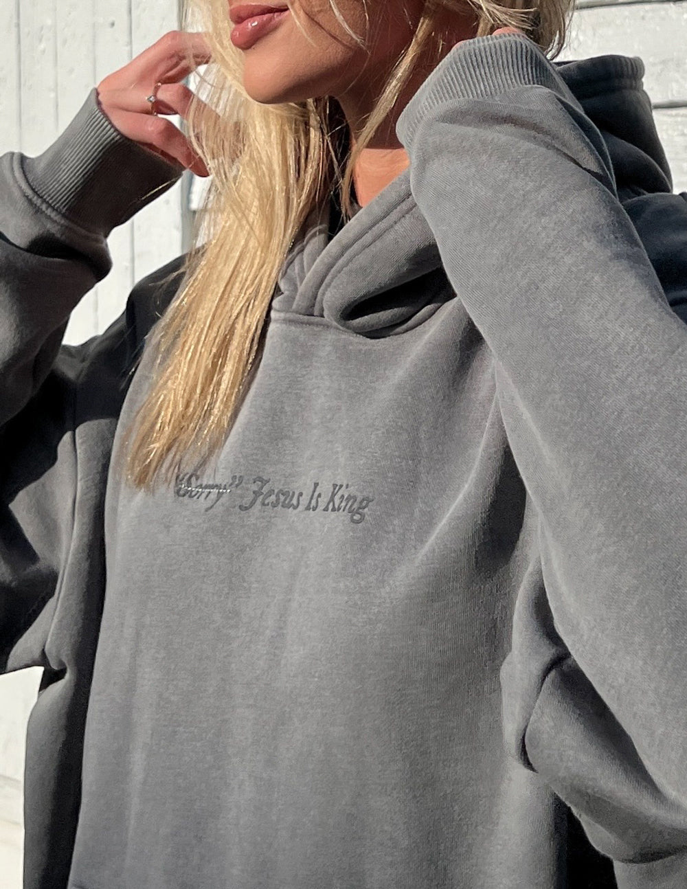 Long Sleeve “Jesus is King” Hoodie Sweatshirt