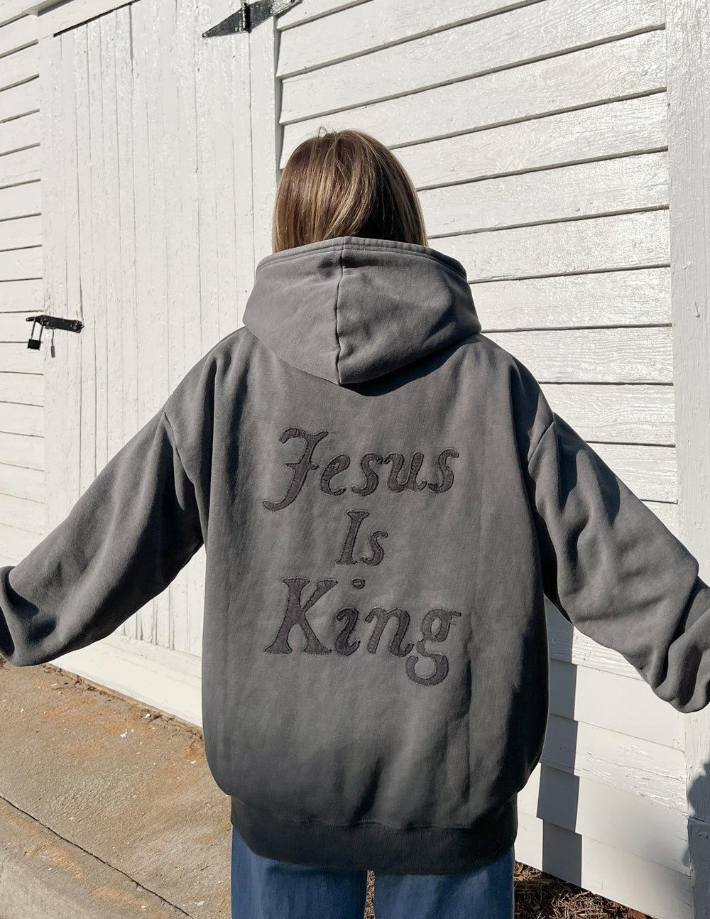 Long Sleeve “Jesus is King” Hoodie Sweatshirt