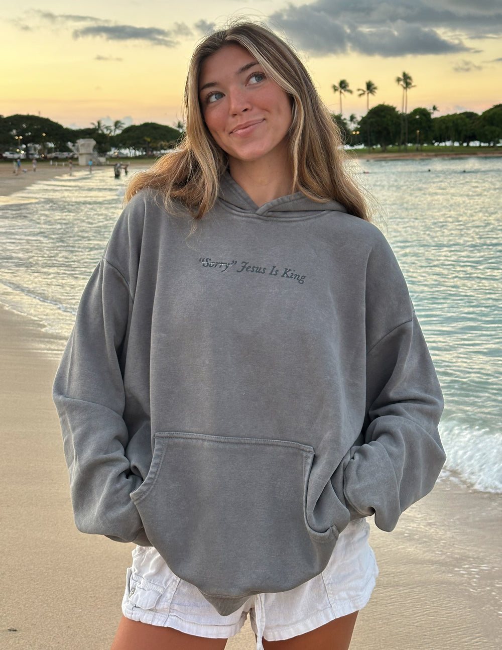 Long Sleeve “Jesus is King” Hoodie Sweatshirt