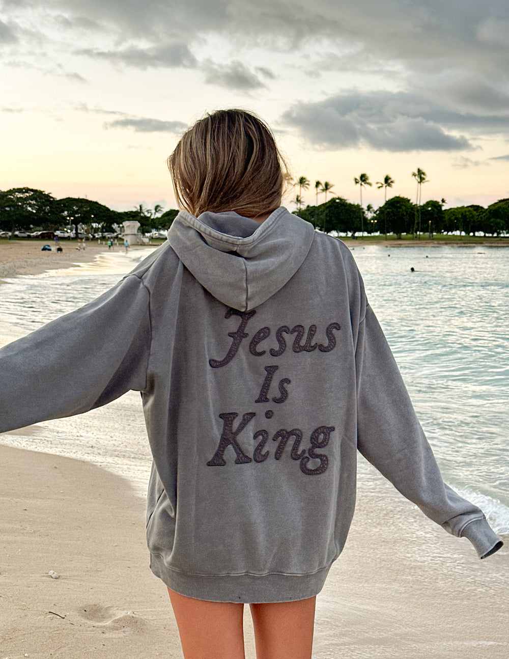 Long Sleeve “Jesus is King” Hoodie Sweatshirt