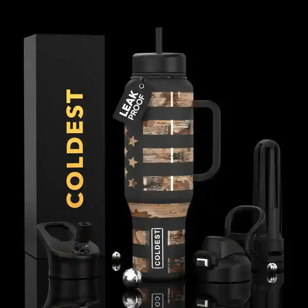 COLDEST PINK STAINLESS STEEL WATER BOTTLE 5 PIECE SET