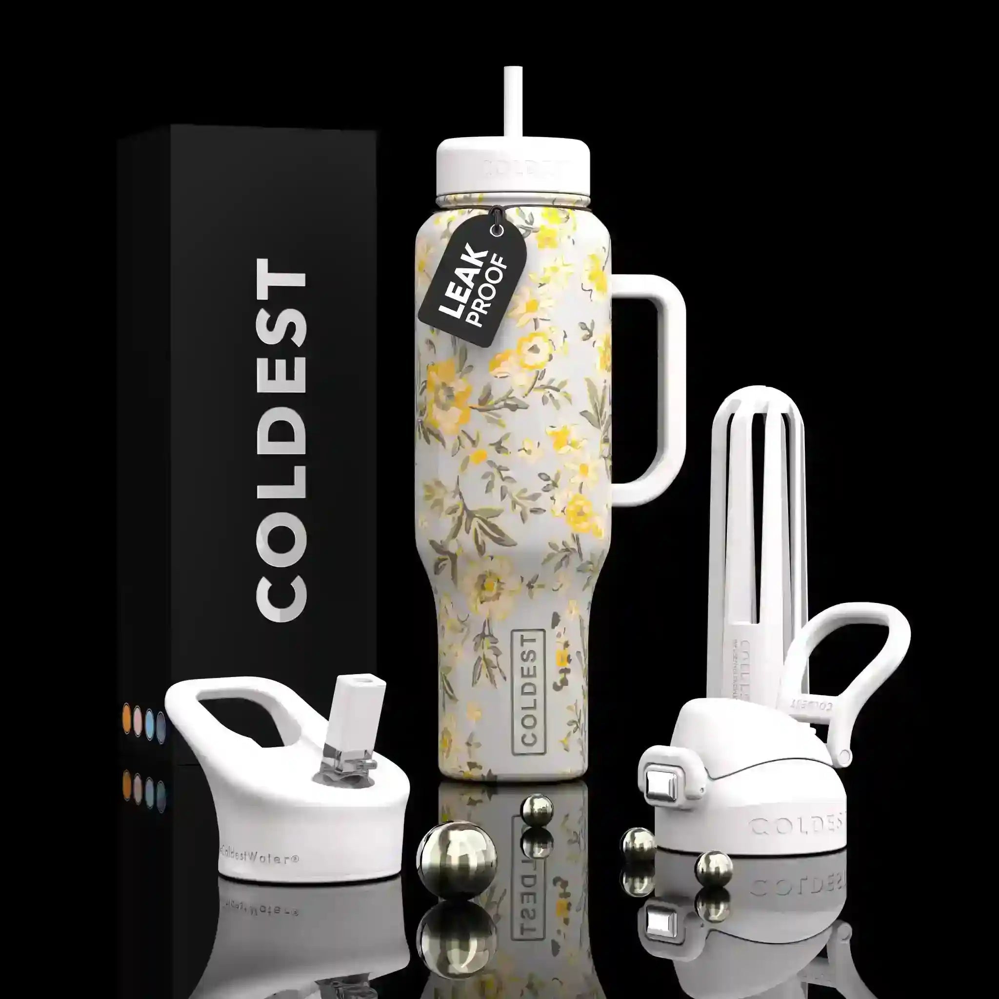 COLDEST PINK STAINLESS STEEL WATER BOTTLE 5 PIECE SET
