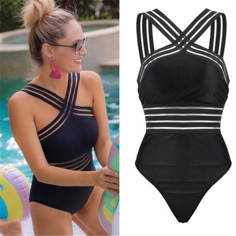 One-Piece Criss-Cross Swimsuit
