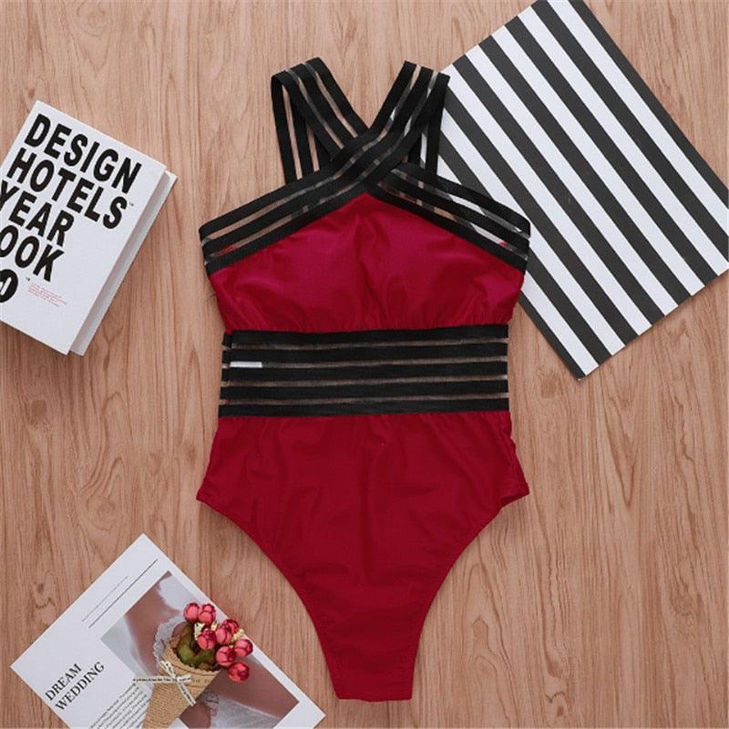One-Piece Criss-Cross Swimsuit