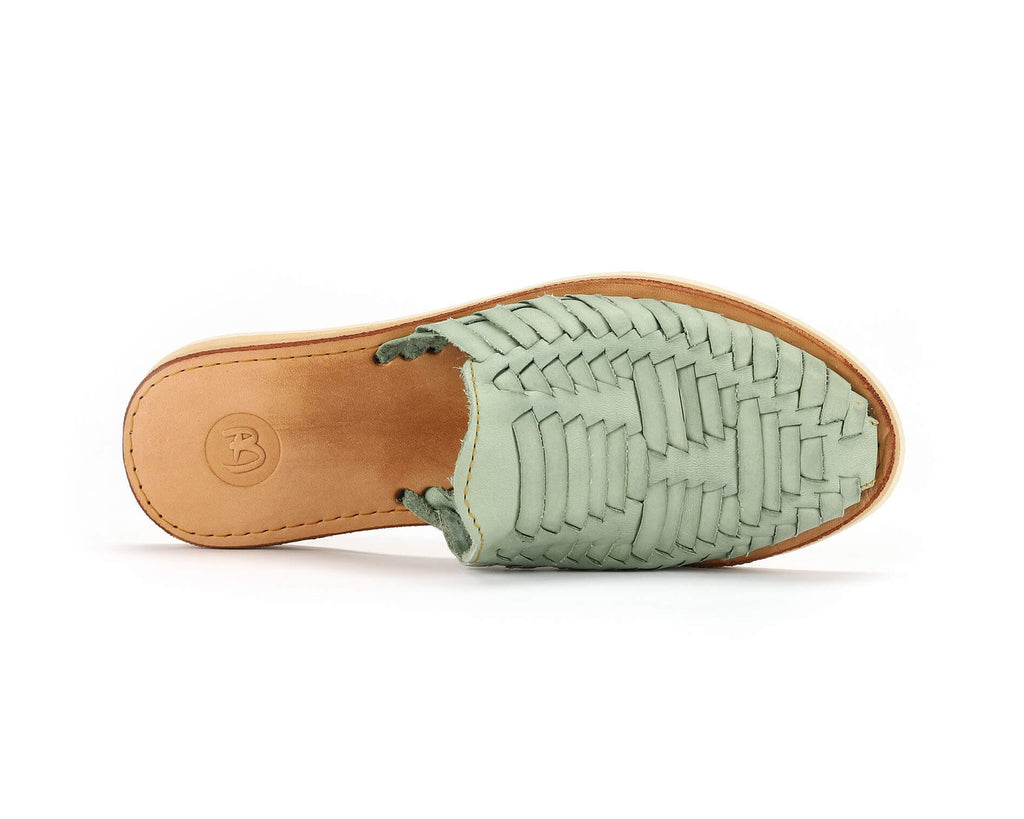 Women’s Casual Sandal Huarache Slip-On Shoes Cream & Teal