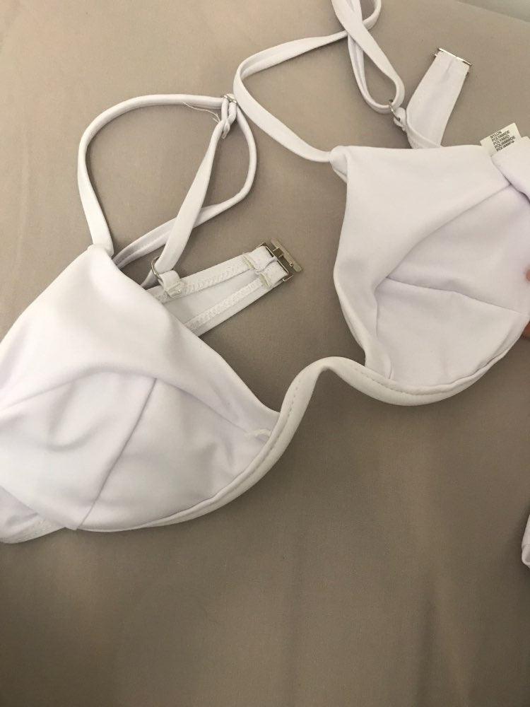 2 Piece Bikini Wire Push-Up Top & High Rise Thong Style Bottom