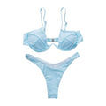 Traditional 2 Piece Wire Push-Up Top & Thong Style Bikini