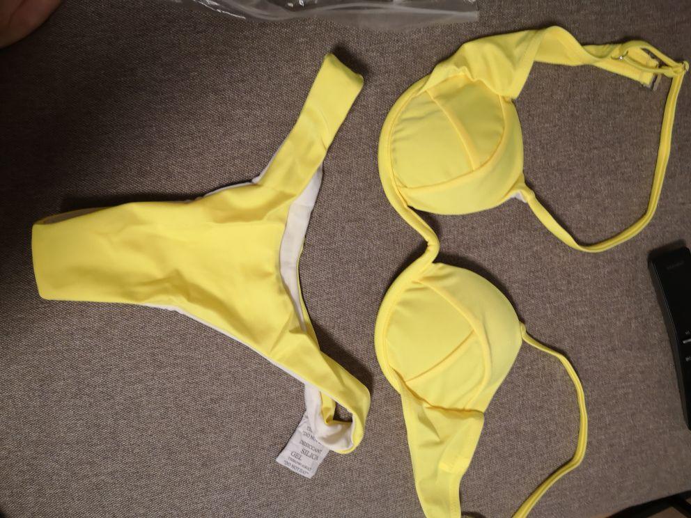 2 Piece Bikini Wire Push-Up Top & High Rise Thong Style Bottom